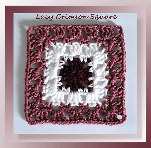 Lacy Crimson Square