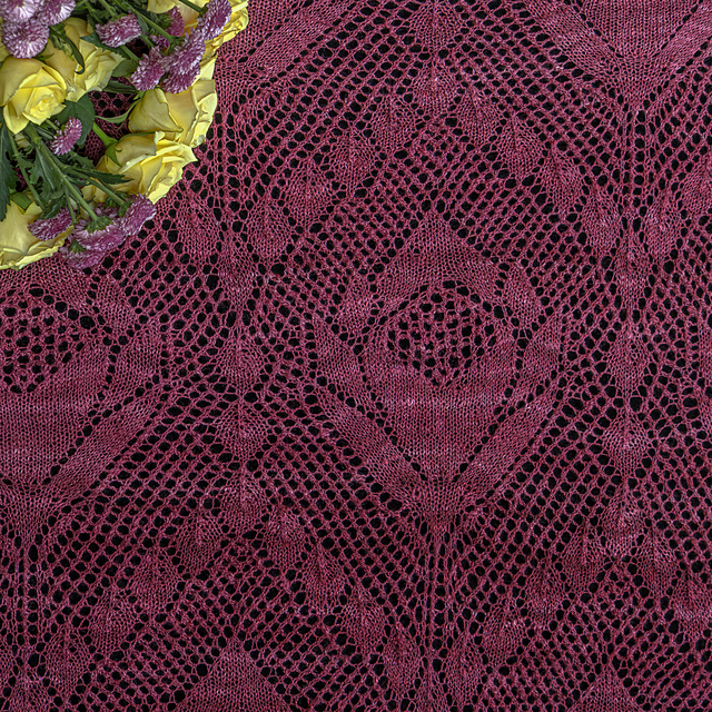 Ravelry: Amongst the Roses Shawl pattern by Denise Bartels