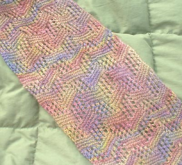 Tumbling Blocks Cashmere Scarf