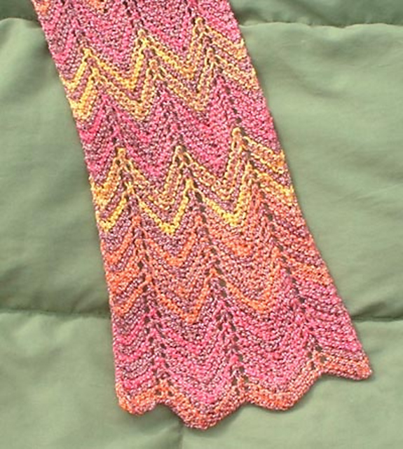 Chevron Sock Yarn Scarf