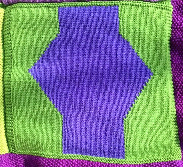 Year Long Afghan 2, Month 12: Intarsia