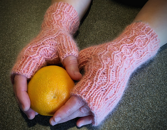 Glittering Quartz Mitts