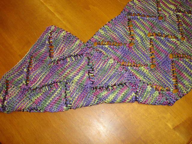Beaded Lacy Scarf