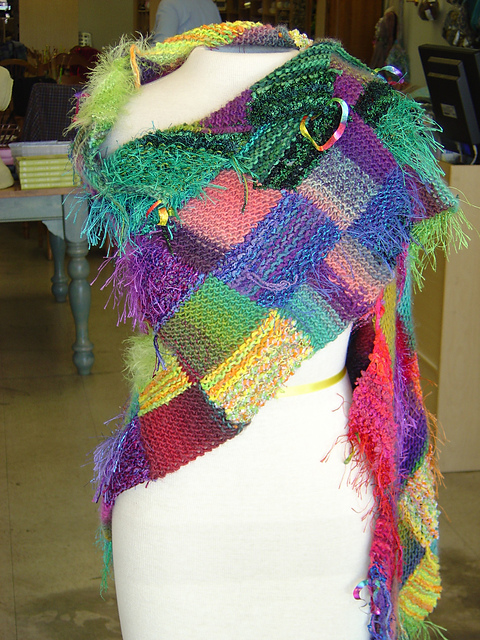 Garter Stitch Triangle Blanket Scarf Ravelry: Entrelac Garter