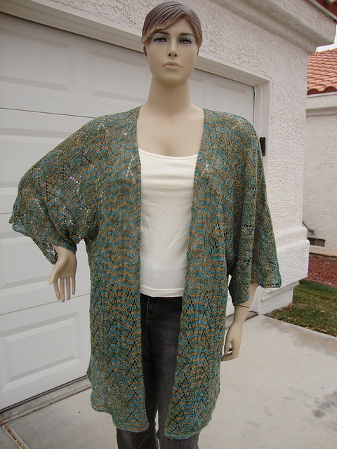 Sport Weight Linen Lacy Kimono