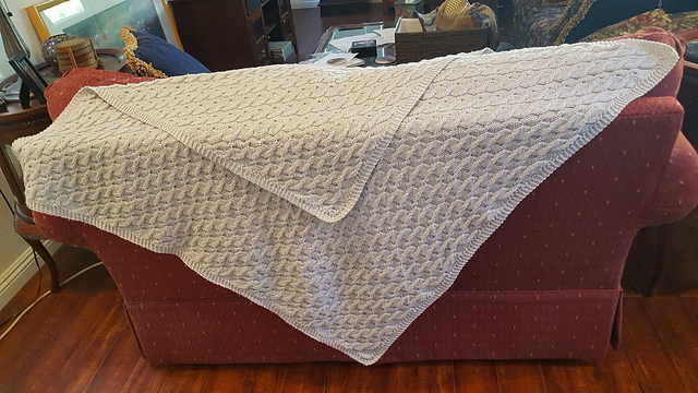 Reversible Cable Baby Afghan