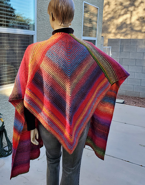 Rainbow Stripes Shawl