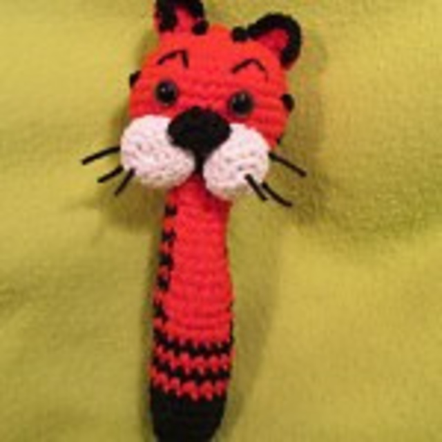 Papaya Tiger Rattle