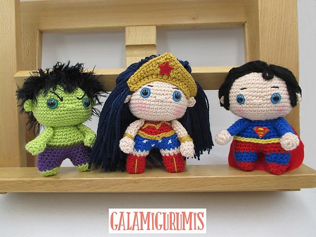 Superpeques: Superman, WonderWoman, Hulk