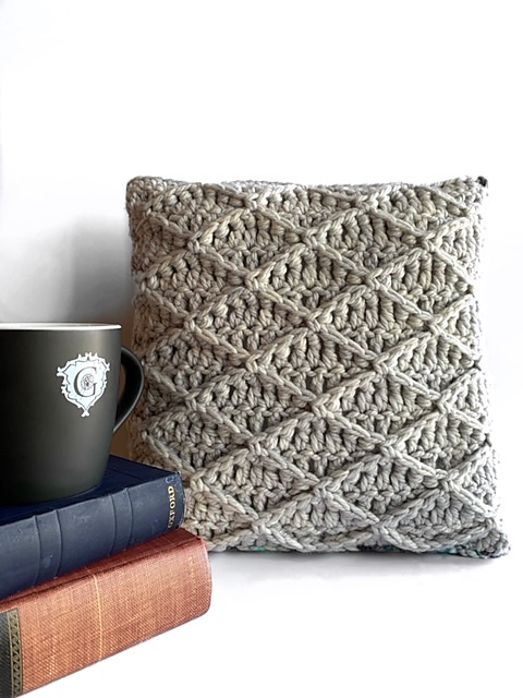 Lattice Point Crochet Pillow