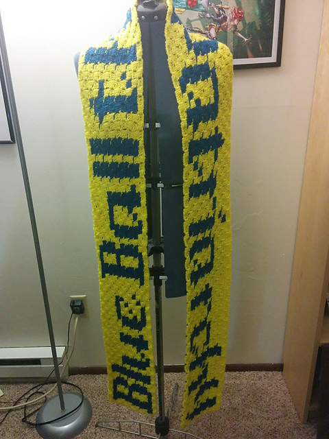 Blue Ball the Patriarchy Scarf