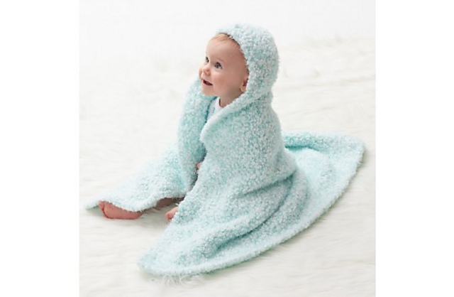 Garter Stitch Baby Blanket with Hood