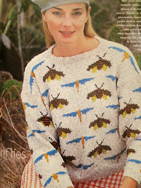 #10 Intarsia drop-shoulder pullover