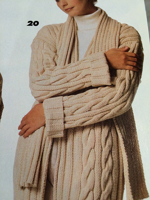 #20 Cabled cardi and scarf