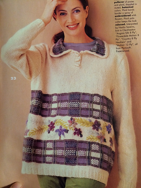 #23 Plaid Botanical Pull