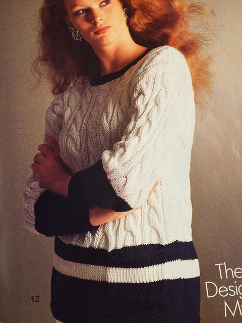 #12 Cabled Crew Pullover