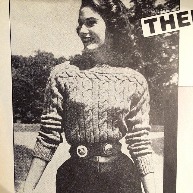 #38 Cabled Pullover with Yoke