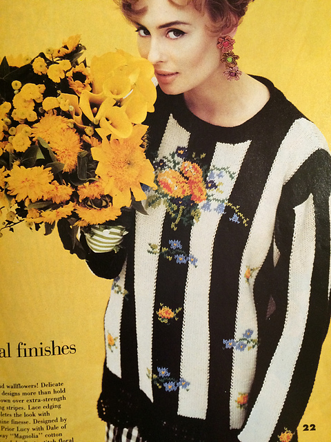 #22 Striped Floral Pullover