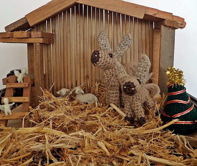 amigurumi donkey in 2 sizes