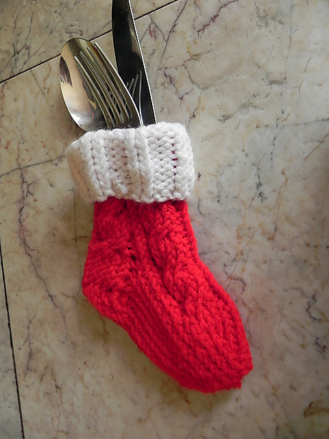 Weihnachts Socke Besteck Halter