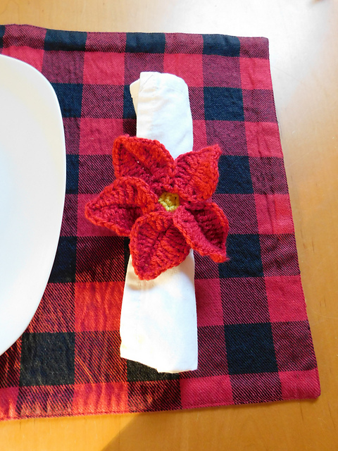 Poinsettia Napkin Ring