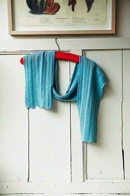 Feather & Fan Stitch Lacy Scarf