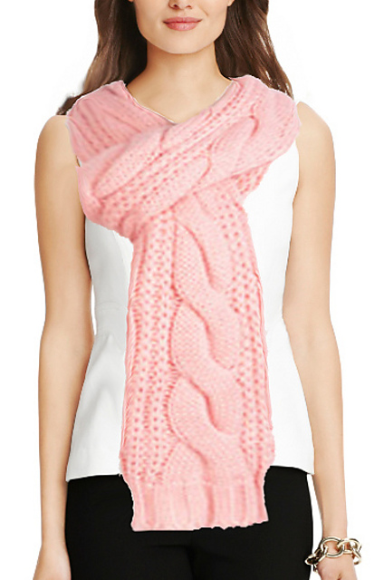 Scarf Brioche Cable