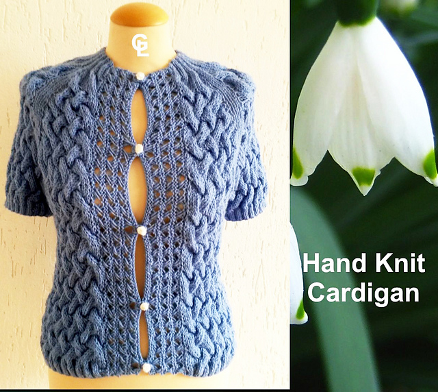 Cardigan Cable River Buttons