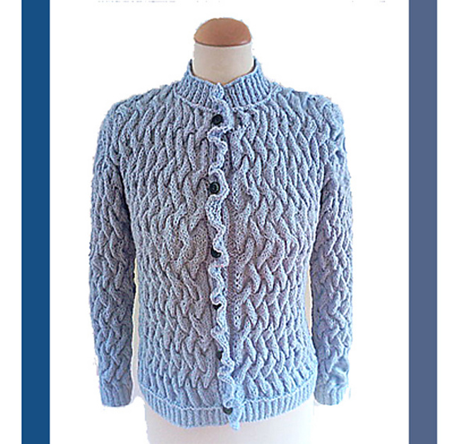 Entrelac Cable Cardigan