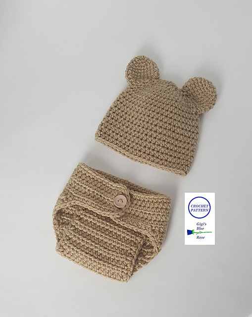 Bear Beanie and Diaper Cover