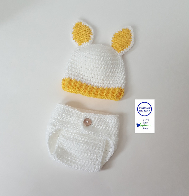 Bunny Beanie and Diaper Cover