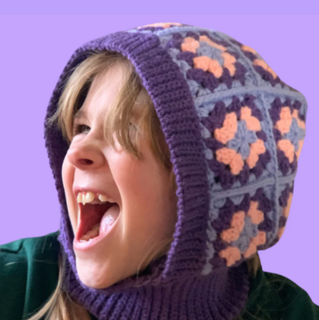 Granny Square Balaclava Bonnet