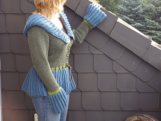 # 52 Jacke mit Patenträndern und -kragen