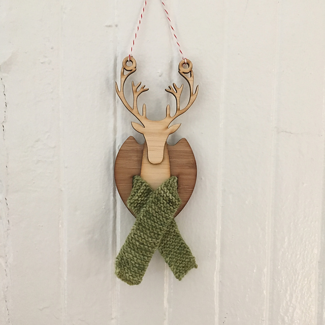 Tiny scarf for a mounted buck