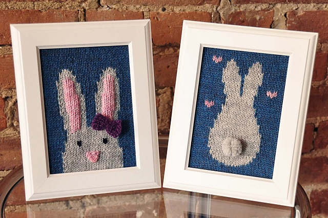"Some Bunny Loves You" Knitted Wall Art