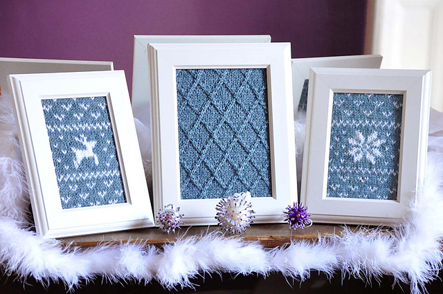 "Fair Isle Flurries" Knitted Wall Art