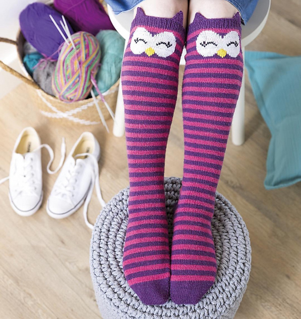 Ravelry: Owl Socks pattern by Lauren Riker