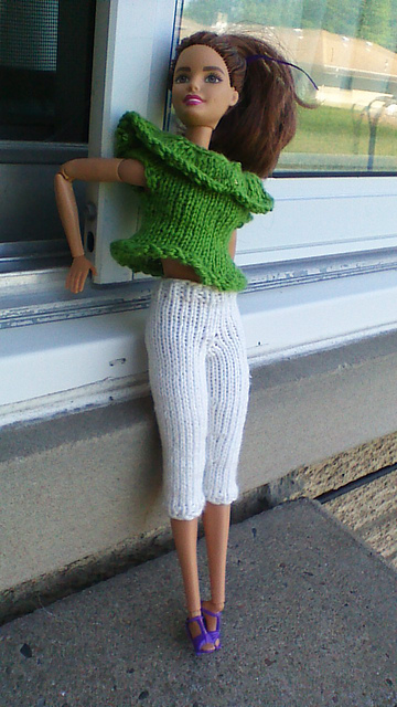 #0262 Cherry Top and White Skirt