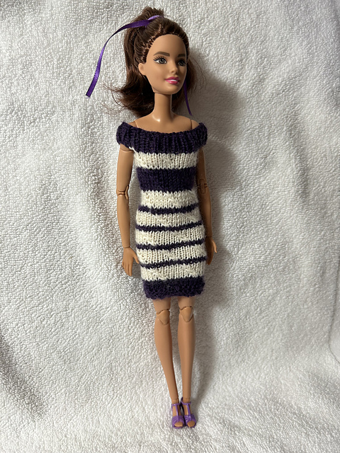 #0055 Lilac and White Dress