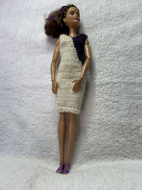 #0062 Two Colour Glitter Dress