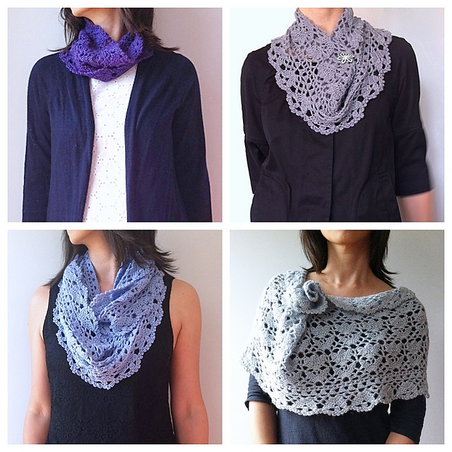 Jennifer - floral lace cowl
