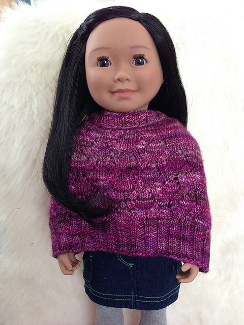 American Girl Doll knit Cape