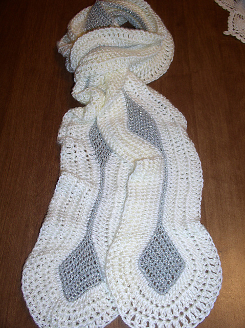 Diamonds in Snow Scarf