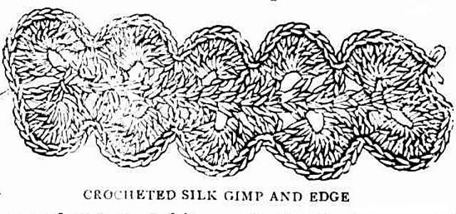 Crocheted Silk Gimp and Edge