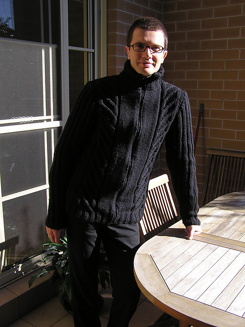 Cable and Rib Zipper Jacket