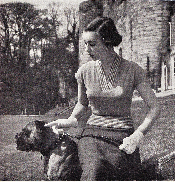Jumper with Striped Neck
