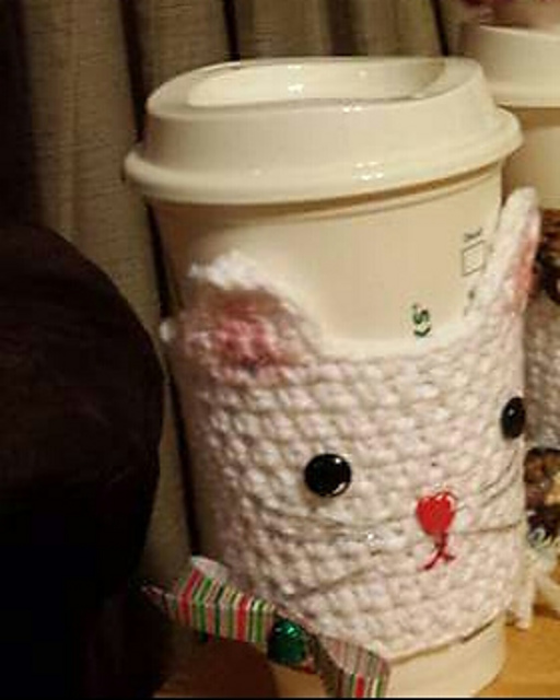 Kitty cup cozy