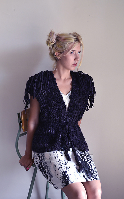 damascus sleeveless cardigan