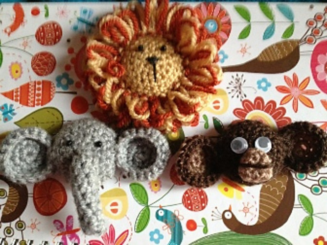 Lion, Elephant and monkey magnets