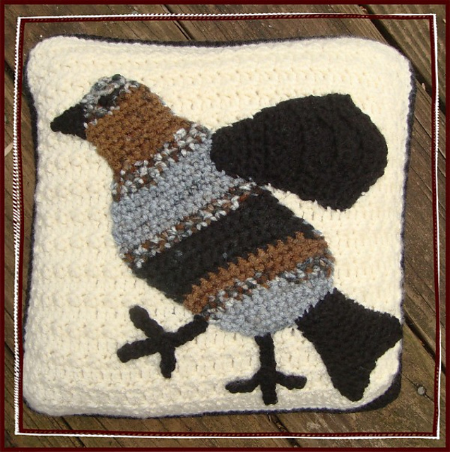 Ravelry: Folk Art Bird Pillow pattern by Michele Wilcox